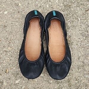 TIEKS by Gavrieli Slip-On Ballet Flats Shoes Black Leather Flat black leather 7